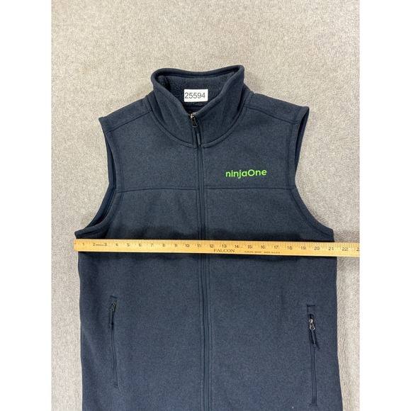 The North Face Fleece Stitched Logo Jacket Vest (Men's Large) Blue - Picture 6 of 11